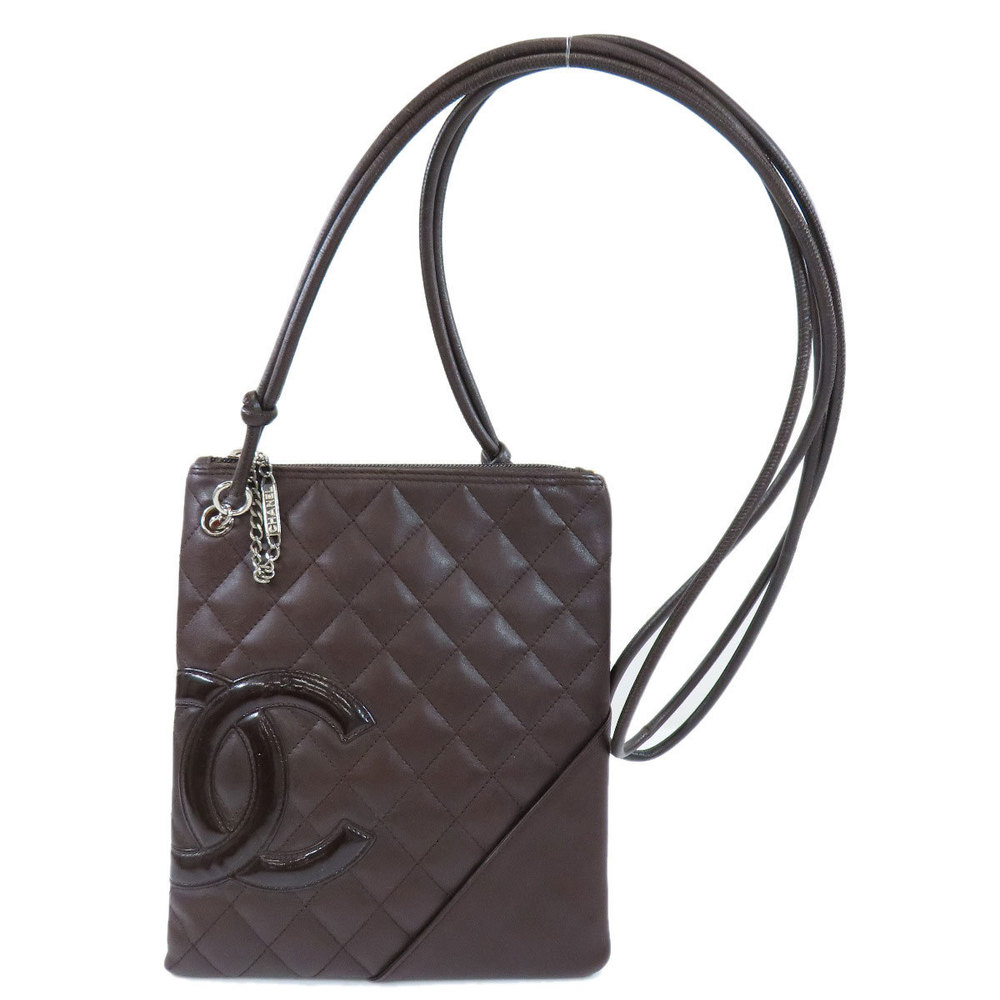 Chanel Cambon Line Coco Mark Silver Hardware Shoulder Bag Lambskin
